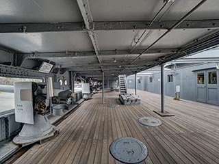 Anti-torpedo boat guns on Battleship Mikasa