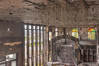 Burnt Out Wedding Venue Lobby