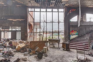 Burnt Out Wedding Venue Lobby