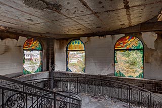 Burnt Out Wedding Venue Lobby Stairs