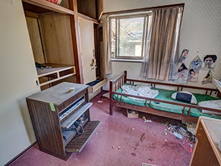 Abandoned bedroom, Kanagawa Prefecture, Japan