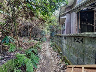 Laneway in abandoned neighbourhood