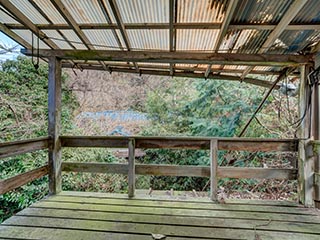 Balcony of abandoned Japanese house