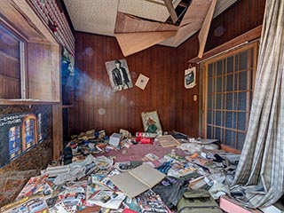 Abandoned bedroom, Kanagawa Prefecture, Japan