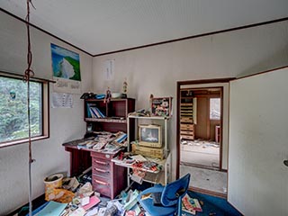 Abandoned bedroom, Kanagawa Prefecture, Japan