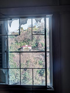 Window of abandoned house