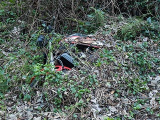 Abandoned motorcycle
