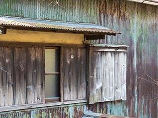 Window of abandoned house