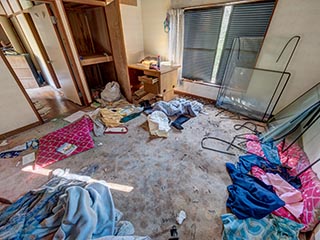 Abandoned bedroom, Kanagawa Prefecture, Japan