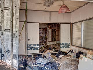 Collapsing house, Kanagawa Prefecture, Japan