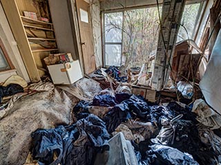 Collapsing house, Kanagawa Prefecture, Japan