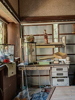 Dolls in collapsing house