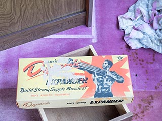 Chest expander box in abandoned Japanese house