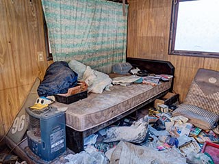 Abandoned bedroom, Kanagawa Prefecture, Japan