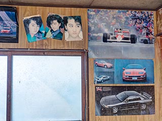 Posters in abandoned bedroom, Kanagawa Prefecture, Japan