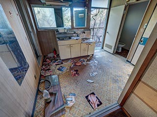 Abandoned kitchen, Kanagawa Prefecture, Japan