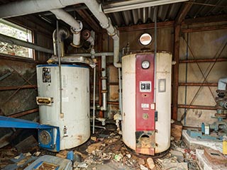 Boiler shed of Hotel Bluebird