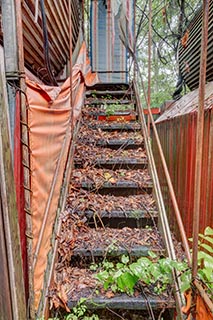 Abandoned Love Hotel Cosmo Capsule Room Stairs