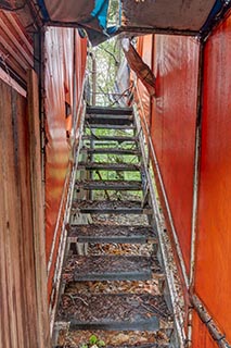 Abandoned Love Hotel Cosmo Capsule Room Stairs