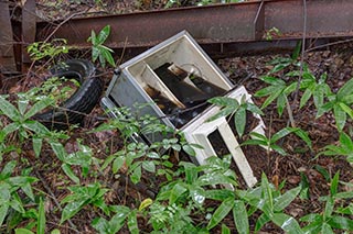 Refrigerator Dumped outside Abandoned Love Hotel Cosmo