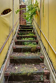 Abandoned Love Hotel Cosmo Capsule Room Stairs