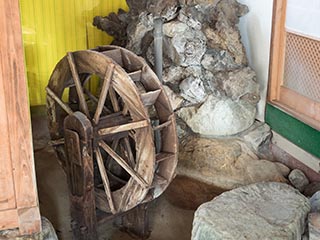 Water wheel in Hotel Gaia