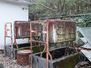 Oil tanks outside Hotel Gaia