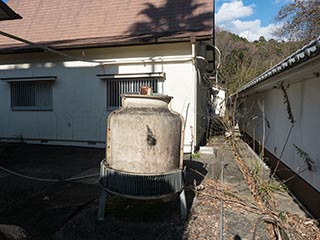 Behind cottages at Hotel Gaia