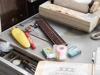 Abacus on desk in office of Hotel New Royal