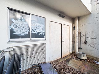 Boiler room door of Hotel New Royal