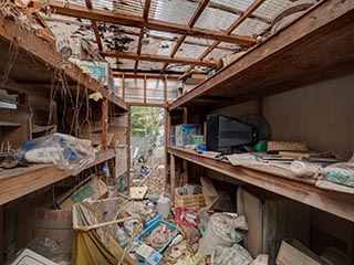 Storage shed at Hotel Penguin Village