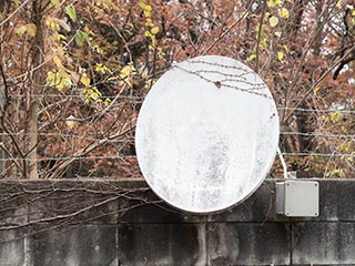 Satellite dish at Hotel Queen