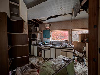 Kitchen of abandoned house