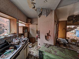 Kitchen of abandoned house