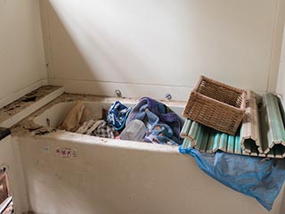 Bathroom in abandoned house