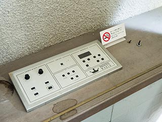 Control panel behind bed in Hotel Saturday Afternoon Princess World