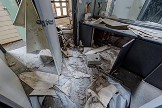 Rotting vanity and toilet in Hotel Saturday Afternoon Princess World