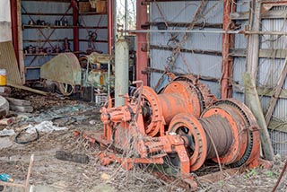 Abandoned Hotel Suzukigaike Ropeway Machinery