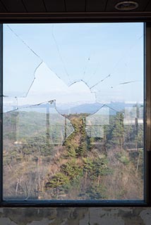 Abandoned Hotel Suzukigaike Rooftop Restaurant Broken Window