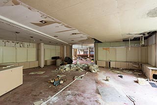 Abandoned Hotel Suzukigaike Garbage Strewn Lobby