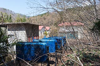 Oil Tanks behind Abandoned Love Hotel Touge