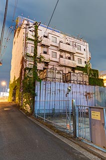 Abandoned Hotel Tropical at Night