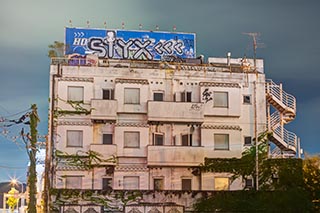 Abandoned Hotel Tropical at Night