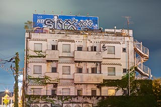 Abandoned Hotel Tropical at Night