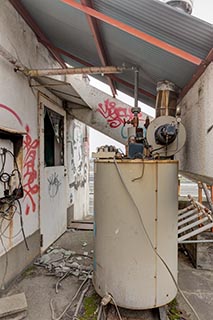 Abandoned Hotel Tropical Water Heater on Roof