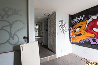 Abandoned Hotel Tropical Guest Room Graffiti