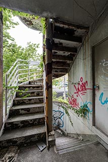 Abandoned Hotel Tropical Fire Stairs