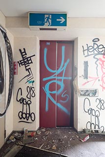 Abandoned Hotel Tropical Elevator Hall