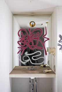 Abandoned Hotel Tropical Mirror Graffiti