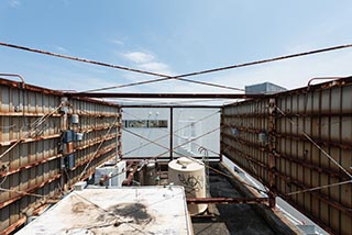 Abandoned Hotel Tropical Machinery on Roof